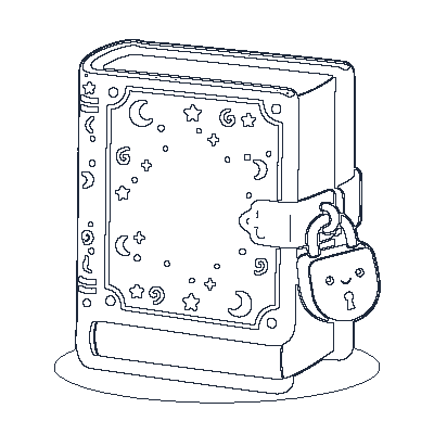 Fechando com Cadeado Seguro - Line-Art
