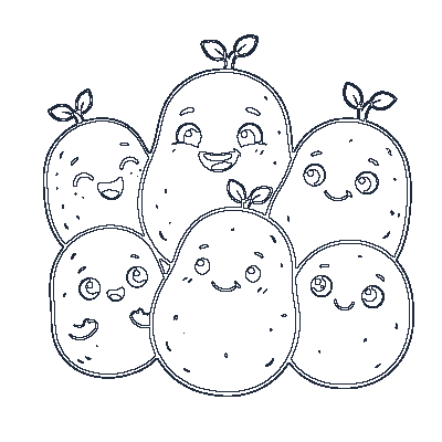 Batata Redondinha - Line-Art