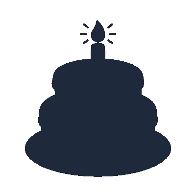 Bolo de Aniversário com Vela - Silhueta