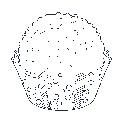 Brigadeiro com Granulado - Line-Art