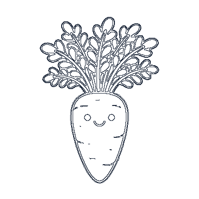 Cenoura Laranja - Line-Art