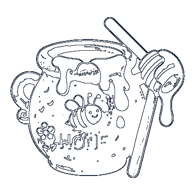 Pote de Mel - Line-Art