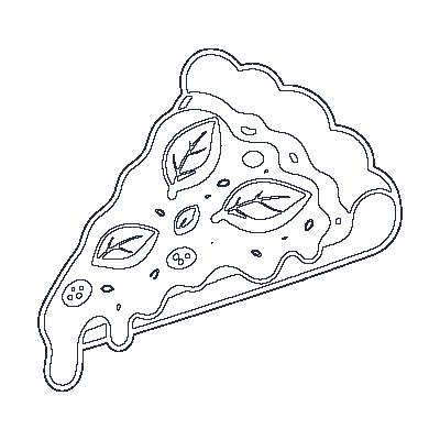 Fatia de Pizza - Line-Art