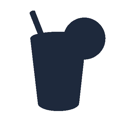 Copo de Suco com Canudo - Silhueta