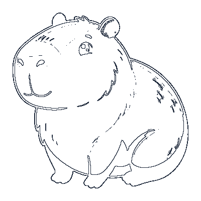 Capivara - Line-Art