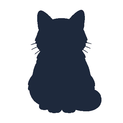 Gatinho com Bigodes - Silhueta