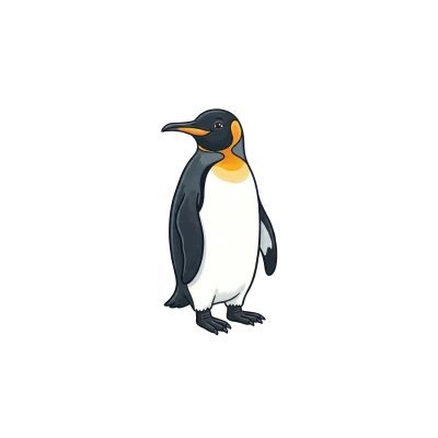 Pinguim-Rei com Peito Dourado - Color