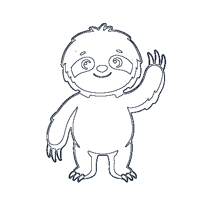 Bicho-Preguiça - Line-Art