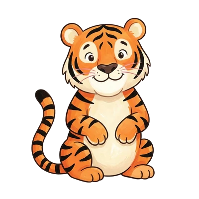 Tigre Listrado Brincalhão - Color