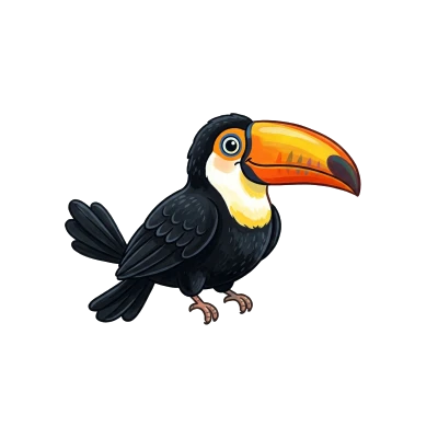 Tucano com Bico Gigante Colorido - Color
