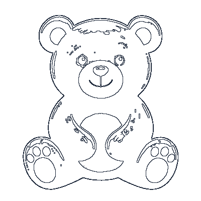 Ursinho Fofo Sentado - Line-Art