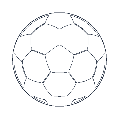Bola de Futebol / Brinquedo - Line-Art