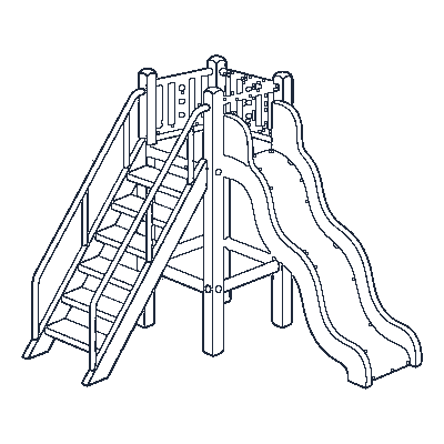 Escorregador Infantil - Line-Art