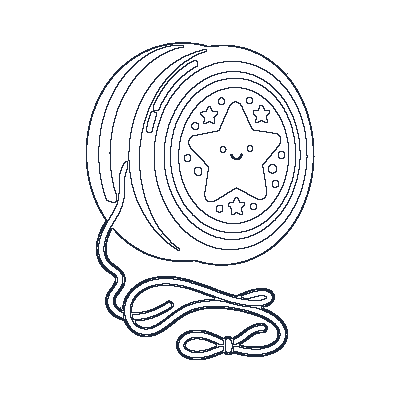Ioiô com Barbante - Line-Art