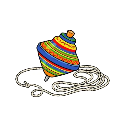 Pião com Cordão - Color