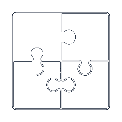 Peça de Quebra-Cabeça - Line-Art