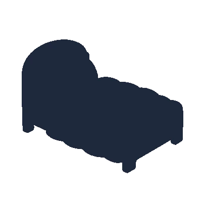 Cama com Travesseiro e Cobertor - Silhueta