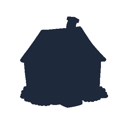 Casa com Telhado e Janela - Silhueta
