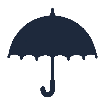 Guarda-Chuva Aberto - Silhueta