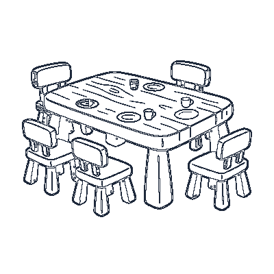 Mesa de Refeição - Line-Art