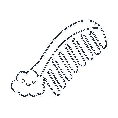 Pente de Cabelo - Line-Art