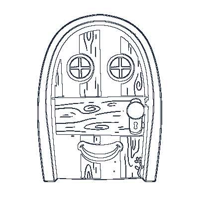 Porta com Maçaneta - Line-Art
