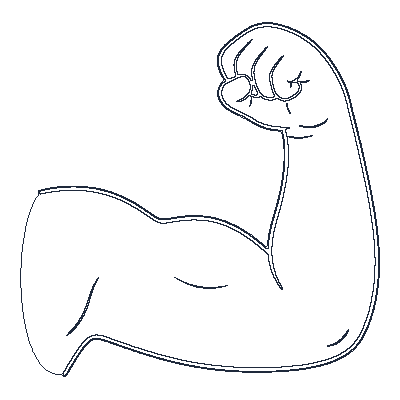 Braço Forte - Line-Art