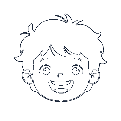 Cabeça da Criança - Line-Art