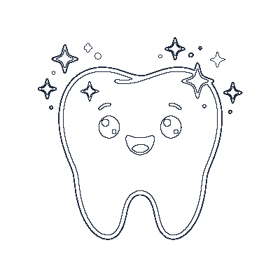 Dente Limpinho e Brilhante - Line-Art
