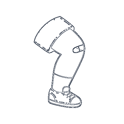Joelho Flexionado - Line-Art