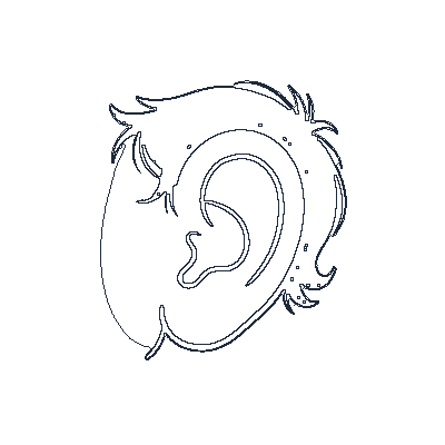 Orelha e Ouvido - Line-Art