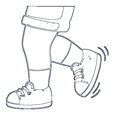 Perna em Movimento - Line-Art