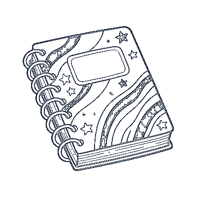 Caderno Espiral Pautado - Line-Art