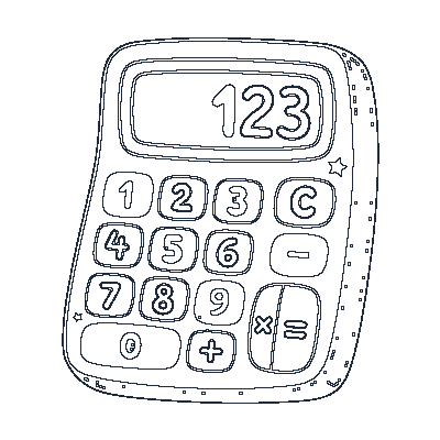 Calculadora Infantil - Line-Art