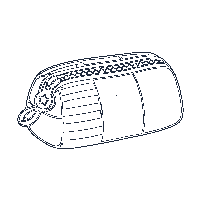 Estojo de Lápis com Zíper - Line-Art