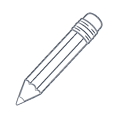 Lápis com Borracha - Line-Art