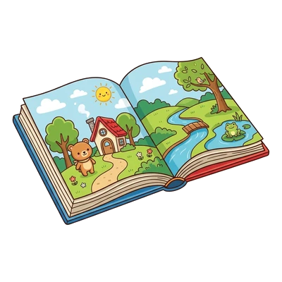 Livro de Histórias Aberto - Color