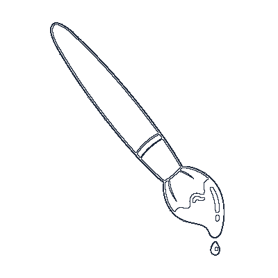 Pincel de Pintura - Line-Art