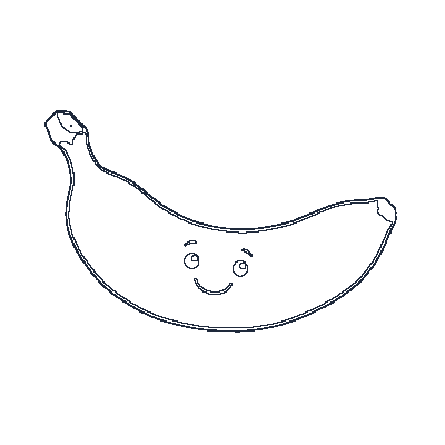 Banana Amarela - Line-Art