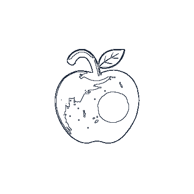 Maçã Vermelha - Line-Art
