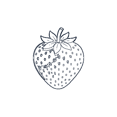 Morango Vermelho - Line-Art