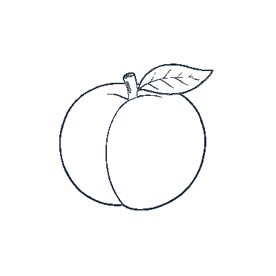 Pêssego Aveludado - Line-Art