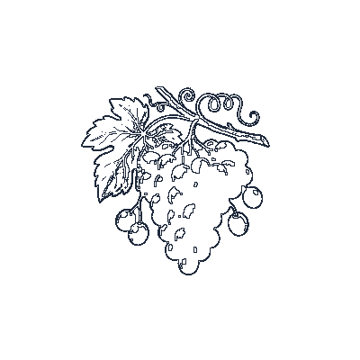 Cacho de Uva Roxa - Line-Art