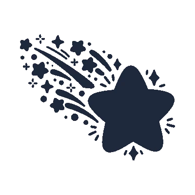 Estrela Cadente no Céu - Silhueta