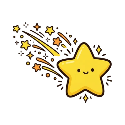 Estrela Cadente no Céu - Color
