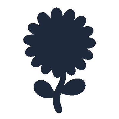 Florzinha com Pétalas e Miolo - Silhueta