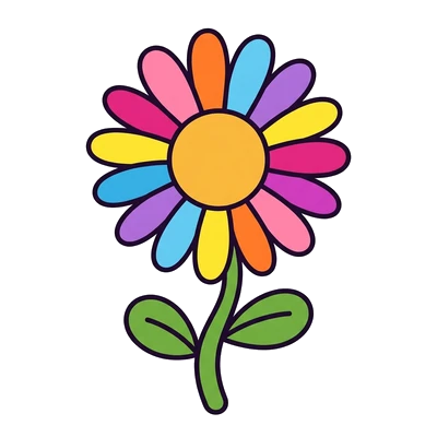 Florzinha com Pétalas e Miolo - Color