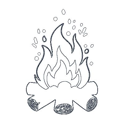 Chama de Fogo - Line-Art
