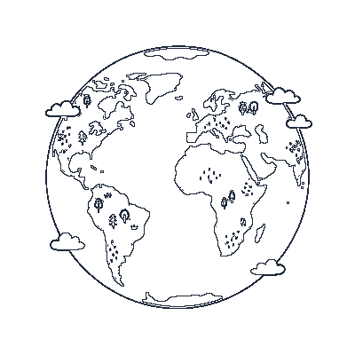 Planeta Terra (Nosso Lar) - Line-Art