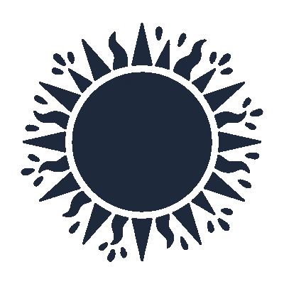 Sol Radiante e Sorridente - Silhueta